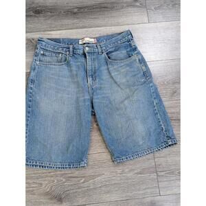 Men's Levi 569 Loose Straight Below Knee Denim Shorts Size 33 Waist
